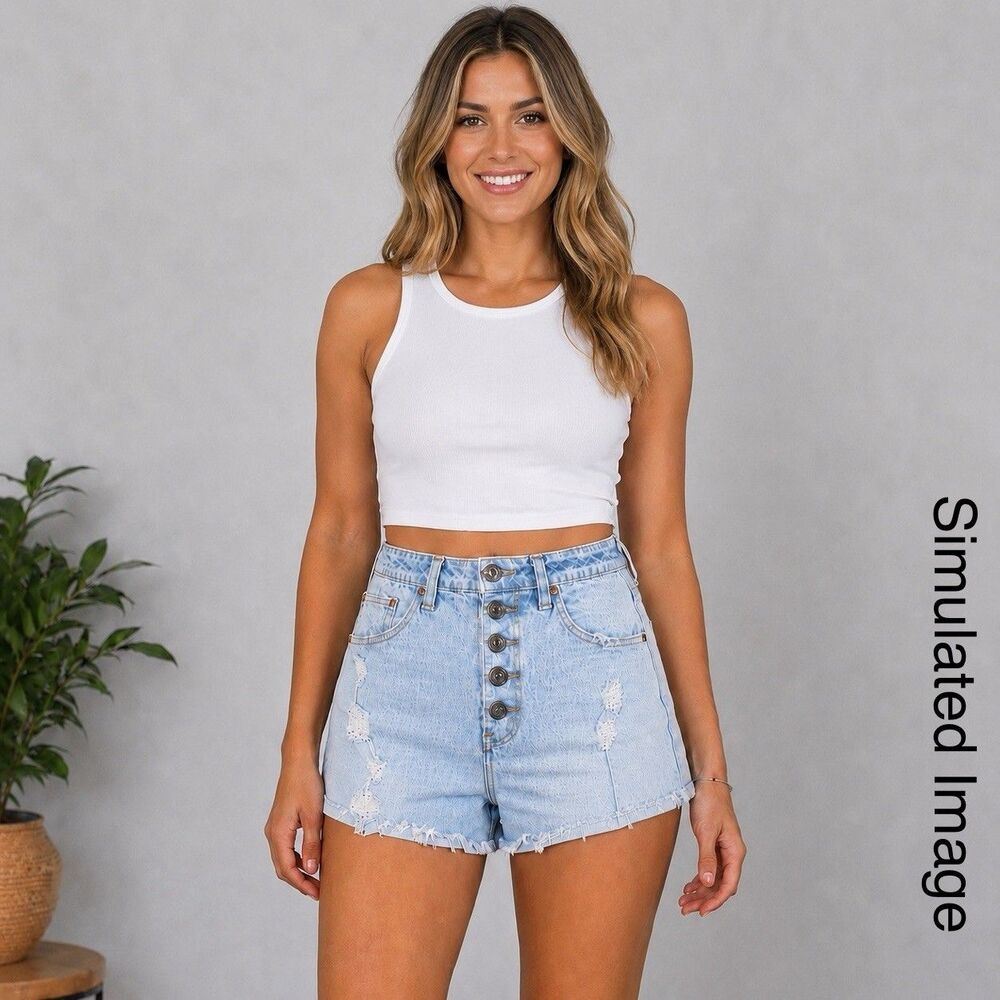 Abercrombie Fitch High Rise Mom Shorts 24 00 Light Wash Distressed Denim